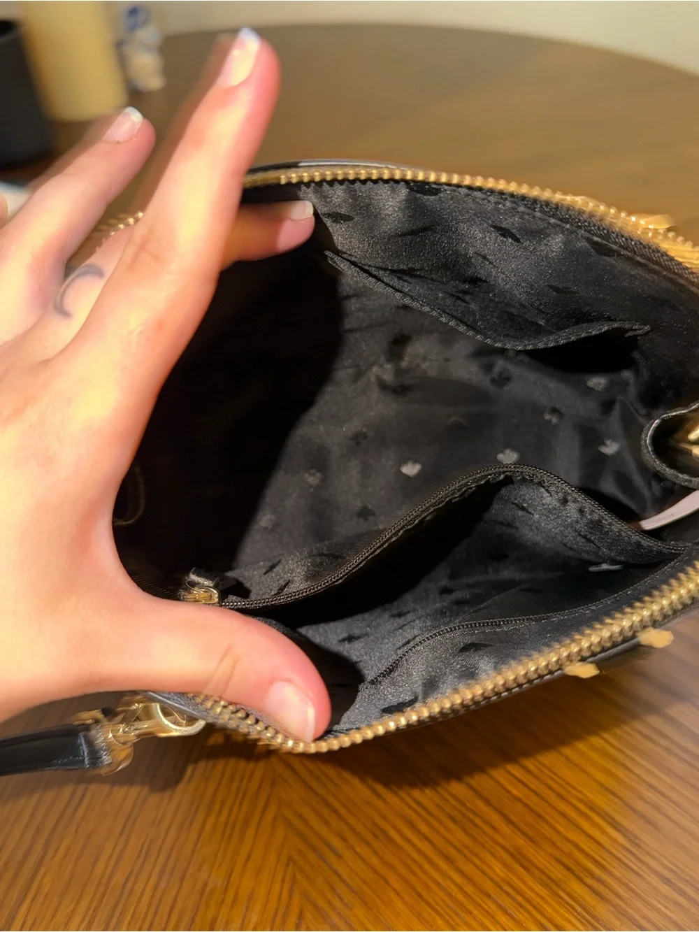 kate spade Black Pebbled Leather Dome Crossbody